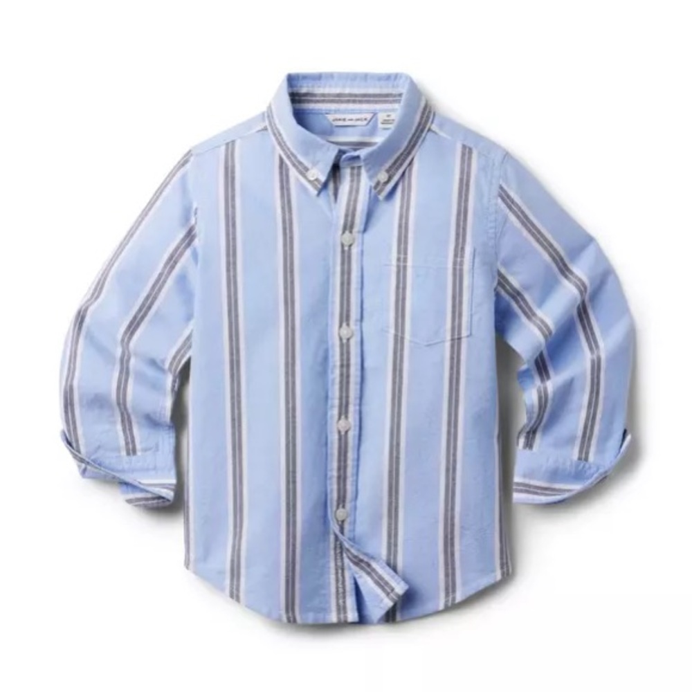 Janie and Jack Striped Oxford Shirt NWT